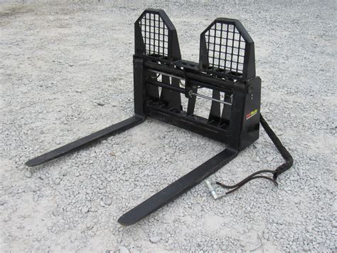 skid steer with fork|skid steer pallet fork attachment.